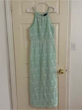 Mint Halter Neck Maxi Dress